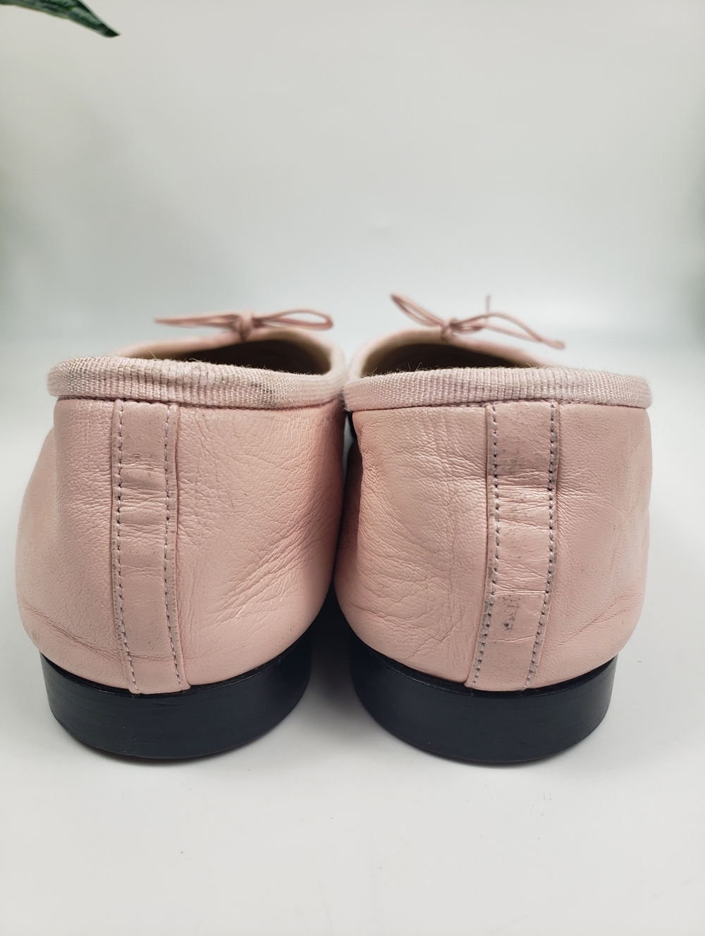 CHANEL Pink w/ Black Toe & Bow Ballet RARE Color - Luxury Vintage Leather 39/8.5 - Picture 10 of 14